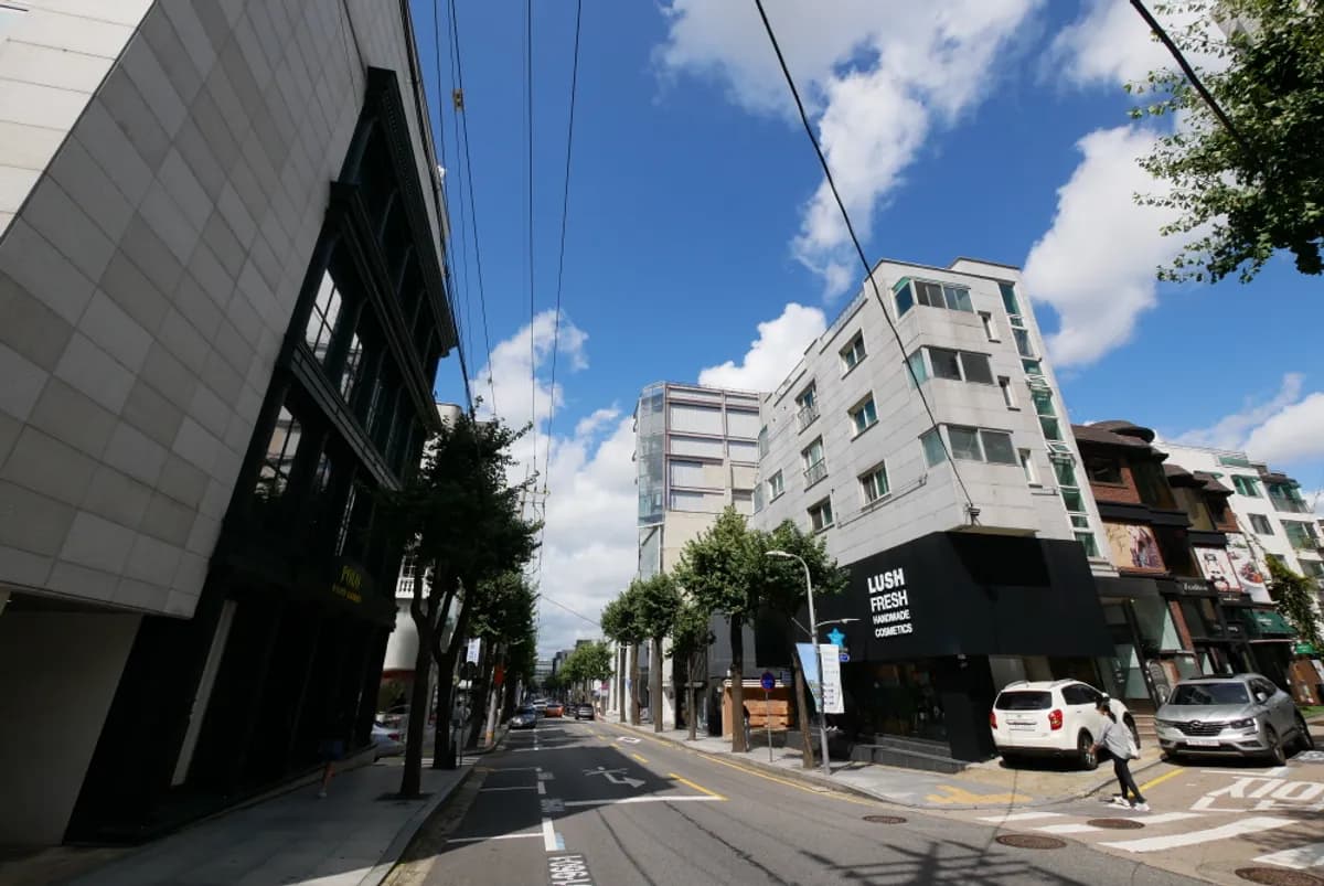 Garosu-gil tree-lined street in Sinsa-dong, Seoul