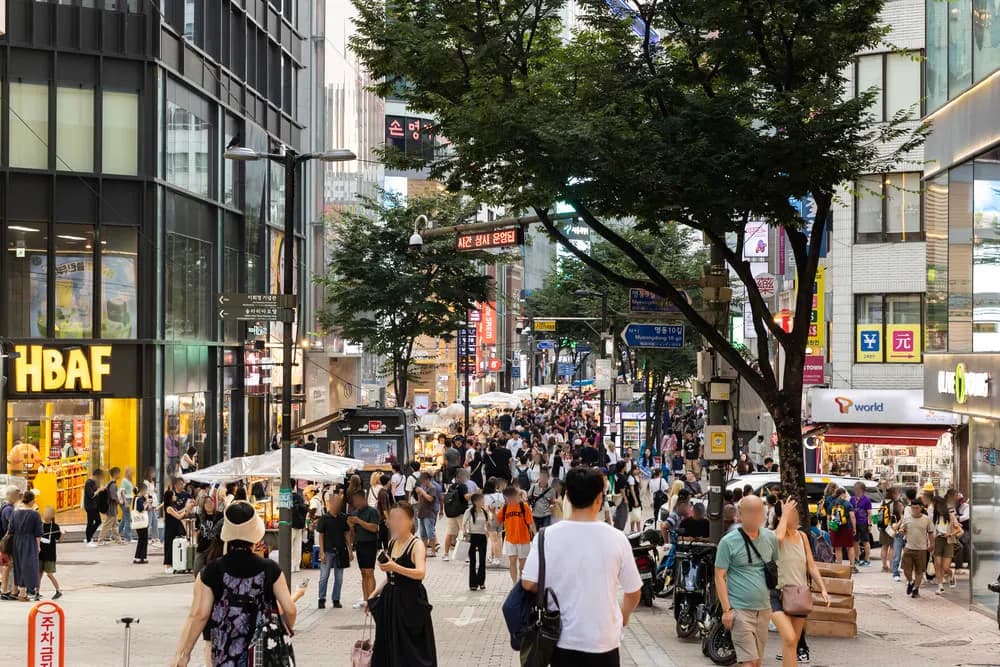 Myeong-dong street scene