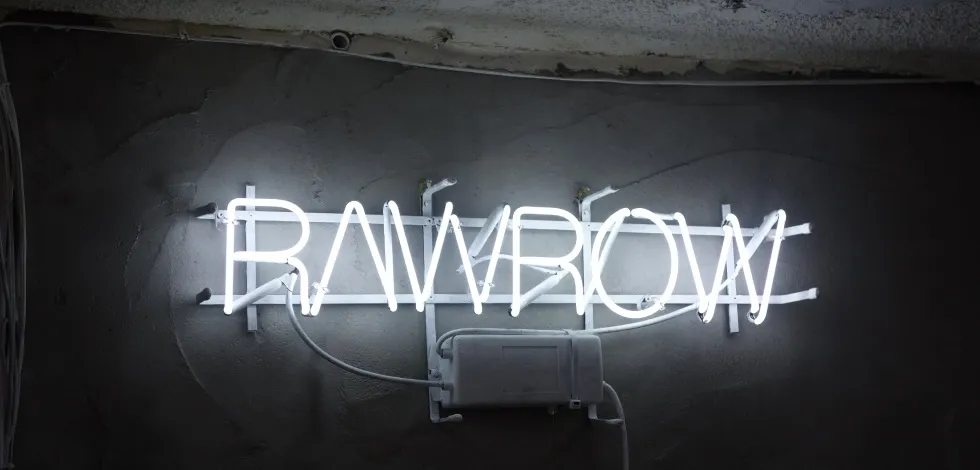 RAWROW Seongsu studio store with minimalist bag and travel gear display