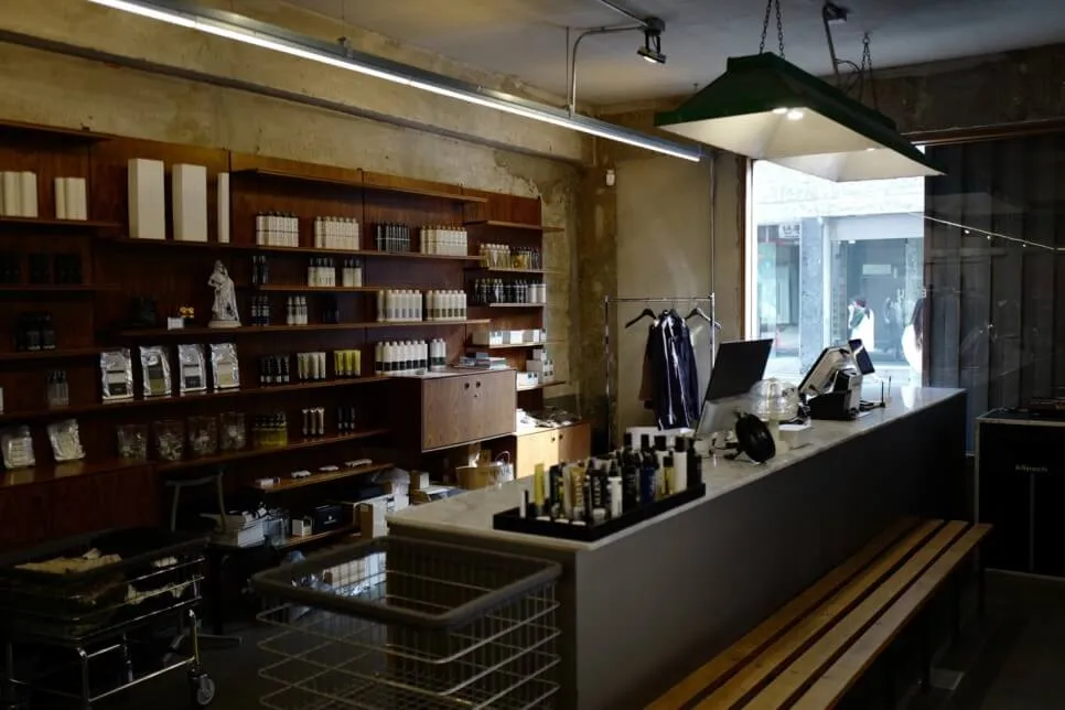 Velvet Trunk Seongsu store display of premium streetwear